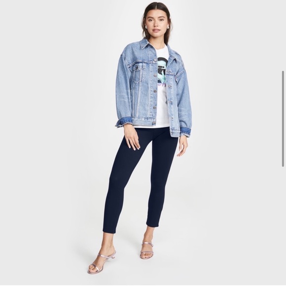 Spanx Perfect Pant Ankle Ponte Black Pants Size Small Back Pockets Shapewear - Picture 12 of 14